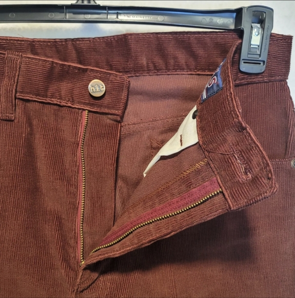 Vintage H.I.S Brown Velvet Corduroy Pants 32x34 Actual 32x30 - Picture 8 of 12